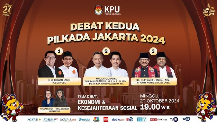Debat Kedua, Calon Gubernur dan Wakil Gubernur DKI Jakarta Tahun 2024