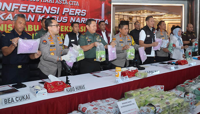 Polda Metro Gagalkan Peredaran 207 Kg Sabu Dan 90.000 Butir Ekstasi Jaringan Internasional