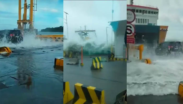 Terjadi Setiap Tahun Pelayanan Penyeberangan di pelabuhan Bakauheni Lampung Terhambat karena Dihantam Cuaca Buruk