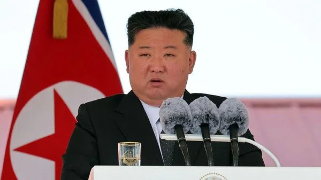 Pemimpin Korea Utara Kim Jong Un Saat Menyampaikan Pernyataan Resmi Mengecam Serangan As Ke Iran
