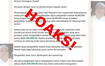 Tangkapan Layar Hoaks Giveaway Rp50 Juta Mengatasnamakan Dedi Mulyadi Beredar Di Media Sosial