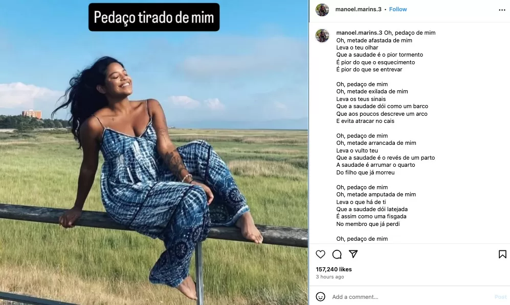 Akun Instagram Ayah Juliana Marins Mengunggah Pesan Duka Bagi Putrinya Yang Tewas Saat Mendaki Gunung Rinjani