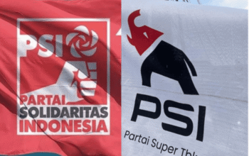 Bendera Psi Dengan Simbol Gajah Merah Hitam Mulai Dipasang Di Kawasan Solo Menjelang Kongres Partai
