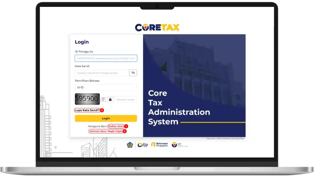 Ilustrasi Aktivasi Akun Wajib Pajak Melalui Sistem Coretax Djp