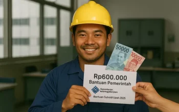 Ilustrasi Pekerja Menerima Bsu 2025 Dari Kemnaker