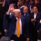 Presiden As Donald Trump Saat Menghadiri Pertemuan Dagang Internasional