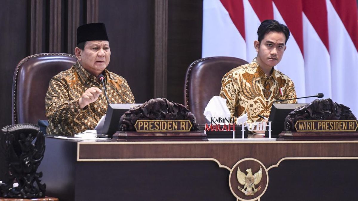 Presiden Prabowo Bersama Wapres Gibran Dalam Sidang Kabinet, Bahas Penanganan Papua