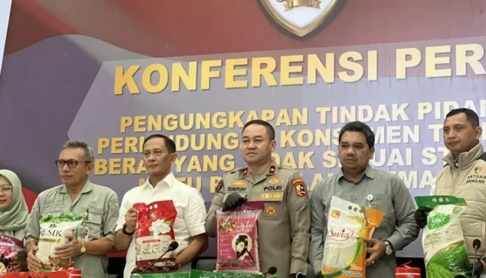 Satgas Pangan Sita 201 Ton Beras Oplosan, Kerugian Capai Rp100 Triliun