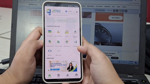 Tampilan Aplikasi Jmo Untuk Cek Pencairan Dana Bsu Bpjs Ketenagakerjaan 2025