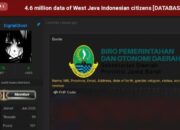 Tampilan Forum Darkweb Yang Klaim Bocorkan Data 4,6 Juta Warga