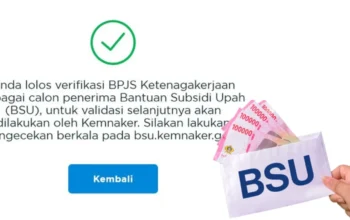 Tangkapan Layar Situs Resmi Kemnaker Tempat Pengecekan Status Penerima Bsu 2025