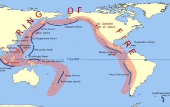 Peta Ring Of Fire Sebagai Zona Seismik Paling Berbahaya Di Dunia